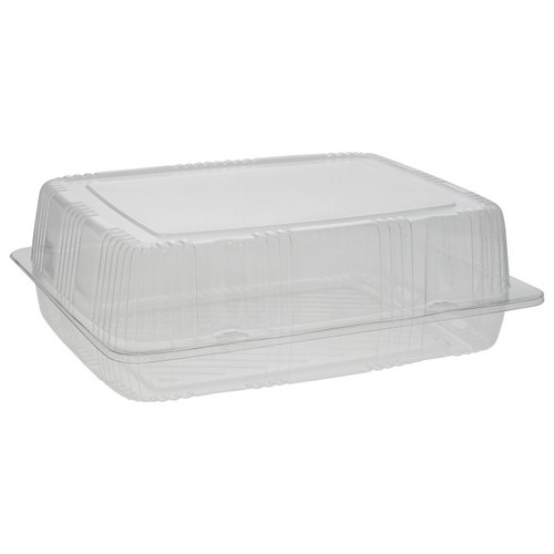 Pactiv Evergreen 11 3/4" X 9 1/8" X 4 1/8" Hinged Lid Container, Clear, 200 ct.