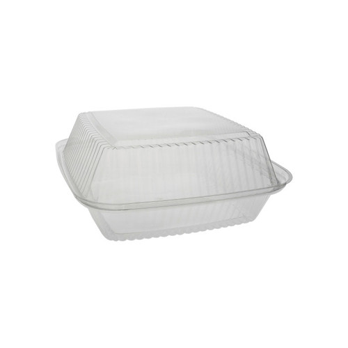 Pactiv Evergreen 9.4 x 9.4" ClearView  Super Deep Hinged Lid Container, Clear, 170 ct.