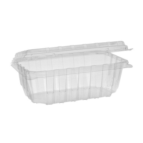 18 oz. Blueberry PET Hinged Lid Containers, Clear, 324 ct.