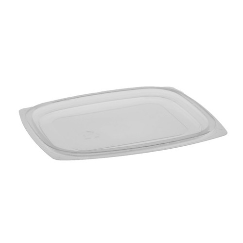 Pactiv Evergreen Clearview Micromax Flat Lid for 8 and 12 oz. Rectangular Deli Container, Clear, 252 ct.
