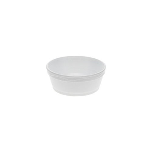 Pactiv Evergreen 8 oz. Round PS Foam Container, White, 500 ct.