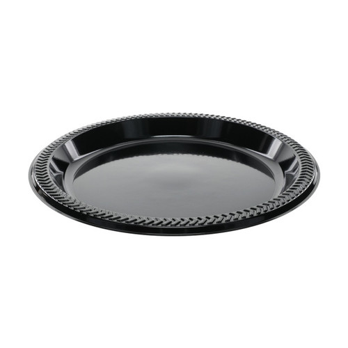 Pactiv Evergreen 9" Meadoware Impact HIPS Plate, Black, 400 ct.