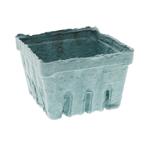 Pactiv Evergreen One Pint Molded Fiber Berry Basket, Green, 420 ct.