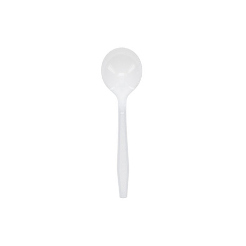 Pactiv Evergreen Meadoware 5.5" Medium-Heavy Weight PS Soup Spoons, White, 1,000 ct.