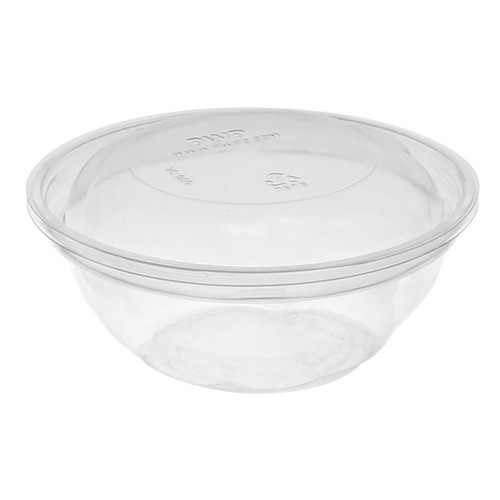 EarthChoice 5" Round 12 oz. RPET Swirl Bowl and Lid, Clear, 280 ct.