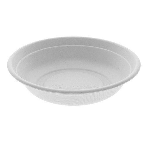 EarthChoice 24 oz. 8" PFAS-Free Compostable Fiber Blend Bowl, White, 400 ct.