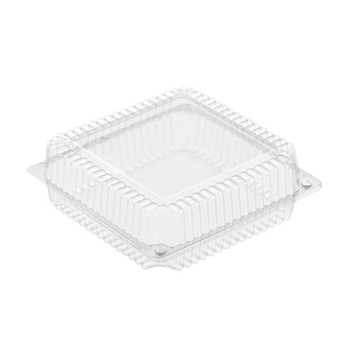 Clear deep ribbed container (2035) 