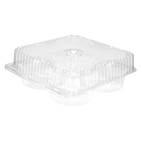 Clear 4-pocket muffin container (2286) 