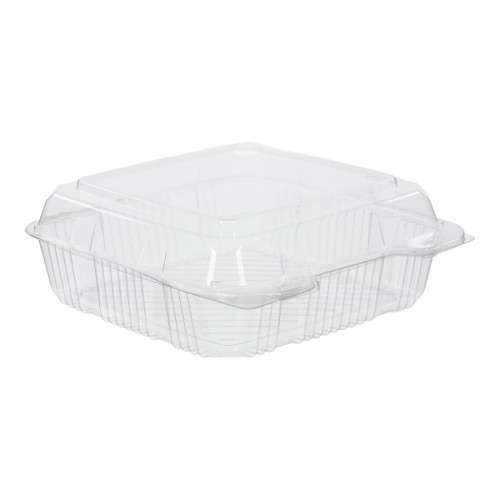 9”x 9” clear medium clamshell container (14mil) (21561) 