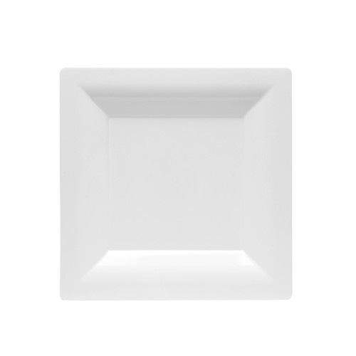 Milan™ Polystyrene Dinnerware 6.5” Square White Plate (GS65W)