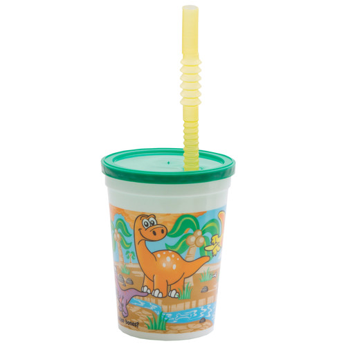Memorables™ Kid Cups 12 fl oz (355ml) Dinosaurs Reusable IM Cup Tri-Pack w/ Lid & Straw (TRI12DINO)