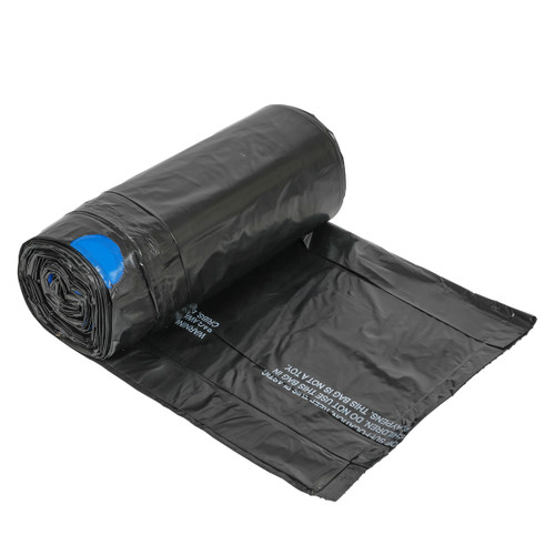 Blue Collar® Stock Conv Can Liners - 20-30 Gal 30 x 34 LLDPE 1 Mil Black 2/20 Rolls (N6034YK RC1)