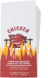 ToGo! foil insulator deli & sandwich bags quart - Chicken - 5.25 x 3.50 x 12.00 (300483)