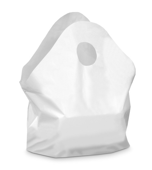 ToGo! carryout Wave top carryout HDPE bag - White - 18.00 x 16.00 + 9.00 (300545)