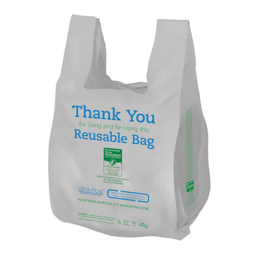 Ultra-PostTM Reusable T-Shirt Bags 11.50 x 6.50 x 21.00 - 12 x 4 (1029646)