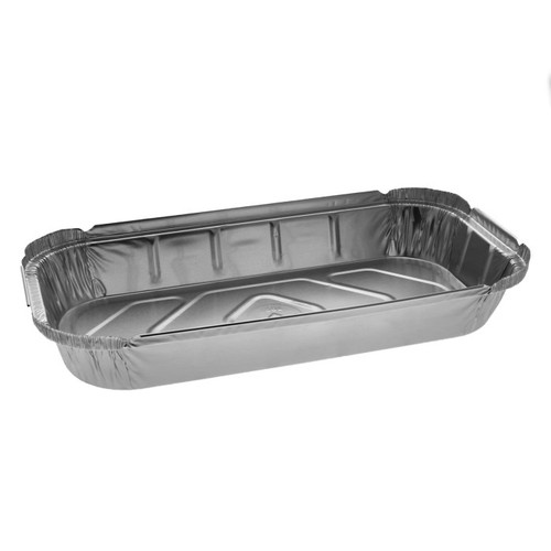 Pactiv Evergreen 3 Lb. Oblong Aluminum Takeout Container, Silver, 250 ct.