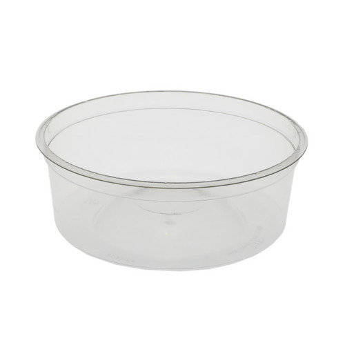 Pactiv Evergreen 34 oz. 7" PET Round Deli Tub with Dome Bottom, Clear, 300 ct.