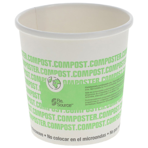 GFS Re.Source 16 oz. Large Compostable Soup Cup, Printed, 500 ct.