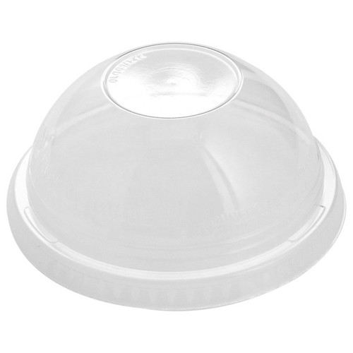 Greenware Compostable PLA Dome Lids with No Lid Hole for "A" Size Cold Drink Cups, Clear, 1,000 ct.
