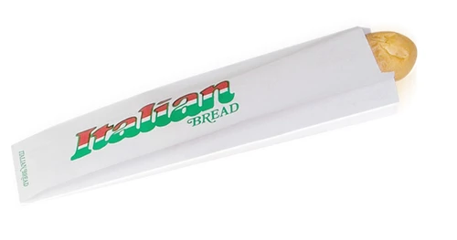 Bread bags - “Italian” white - 5.25 x 2.75 x 20.00 (300152)
