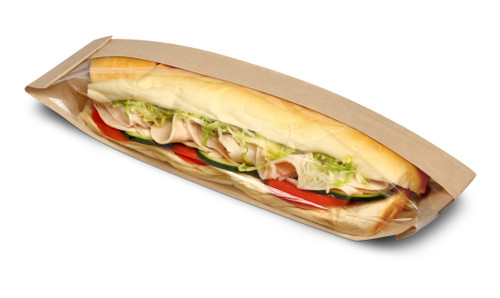 Dubl View® ToGo! deli bag full baguette - Natural - 3.25 x 2.00 x 15.00 (300058)