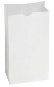 Dubl Wax 12 lb SOS bakery bag - White - 7.12 x 4.37 x 13.68 (300292)