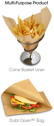 EcoCraft® Dubl Open® single-serve bags  - Natural - 7.00 x 6.75 (300107)