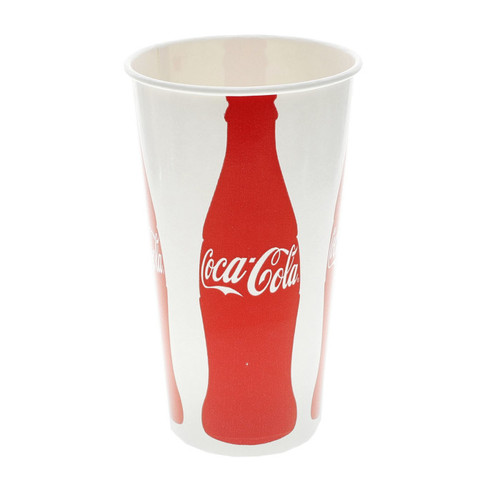 Pactiv Evergreen 32 oz. Paper Cold Cup, Iconic Coca-Cola Print, 600 ct.