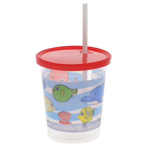Fabri-Kal 12 oz. Kids Cups Combo Pack, Aquarium Stock Print – Includes Cups, Lids & Straws, Clear, 500 ct.