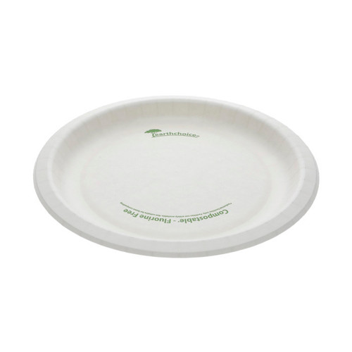 EarthChoice 9" Compostable Paperboard Plate, White, 450 ct.