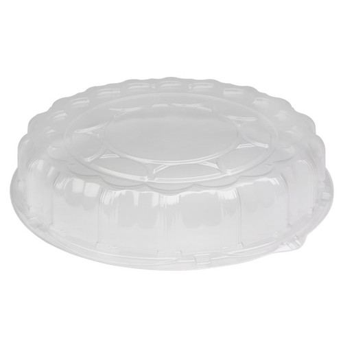 Pactiv Evergreen ClearView OPS Dome Lid for 18" SmartLock Caterware Trays, Clear, 50 ct.