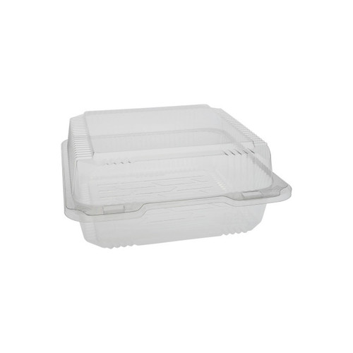 8 x 8" SmartLock PET Hinged Lid Bakery Container