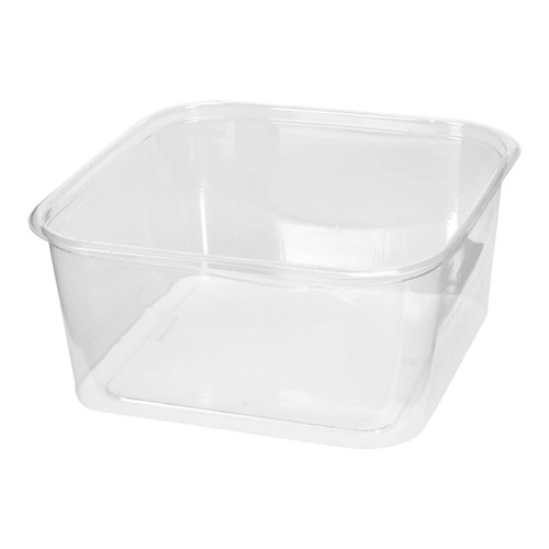 110 oz clear square tub, plain wall (5SE110TBB) 
