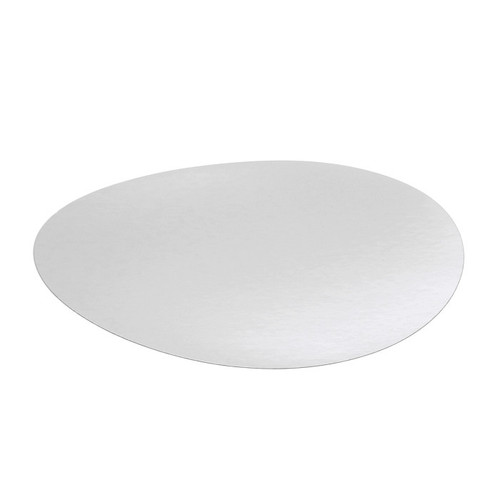 Pactiv Evergreen Foil-Laminated Paperboard Lid For 9" Aluminum Round Container, White/Silver, 300 Ct.