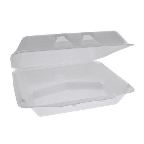 VBFMH9103W - Victoria Bay 9.5 x 10.5" PS Foam SmartLock 3-Compartment Hinged Lid Container, White, 250 ct.