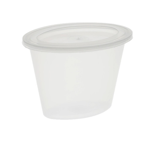 Newspring ellipso 6 oz. Portion Cup and Lid, Clear, 500 ct.