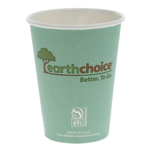 EarthChoice 12 oz. Compostable Paperboard Hot Drink Cup, Teal, 1,000 ct.