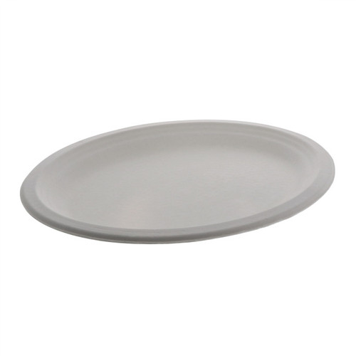 EarthChoice 10 x 12.5" Compostable Fiber Blend Platter, White, 500 ct.