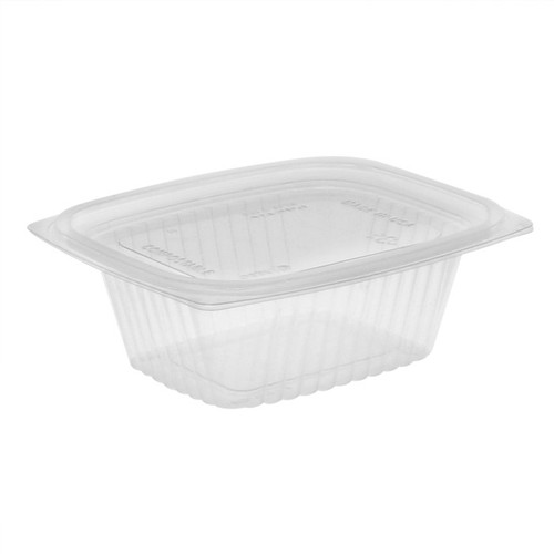 Pactiv Evergreen 5.9 x 4.9" 12 oz. Showcase OPS Deli Container and Lid , Clear, 250 ct.