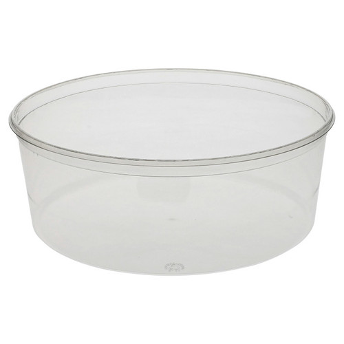 Pactiv Evergreen 128 oz. 10" PET Round Deli Tub, Clear, 100 ct.