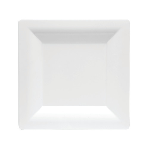 Milan™ Polystyrene Dinnerware 9.5” Square White Plate (GS95W)