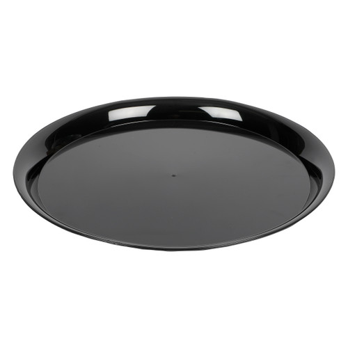 CheckMate™ Round Tray 12” Black Serving Tray (A912BL25)