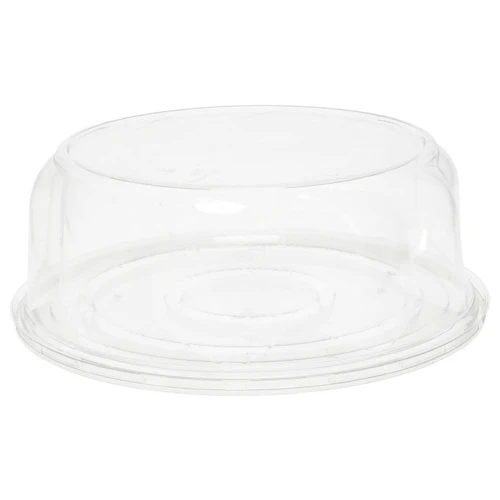 Pactiv Evergreen 3.5" Tall Swirl Dome Lid and Base for 8" Cake, Clear, 100 ct.