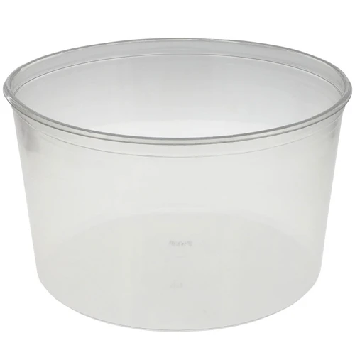 Pactiv Evergreen 190 oz. 10" PET Round Deli Tub, Clear, 90 ct.