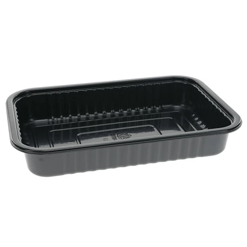 Pactiv Evergreen 27 oz. CPET Brownie Tray, Black, 375 ct.