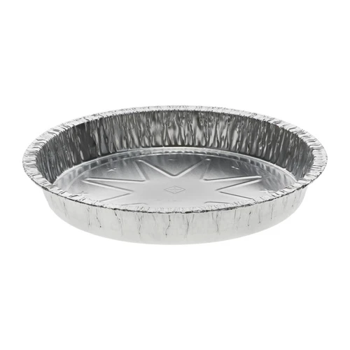 Pactiv Evergreen 8" Aluminum Round Full Curl Edge Take-Out Container, Silver, 500 ct.