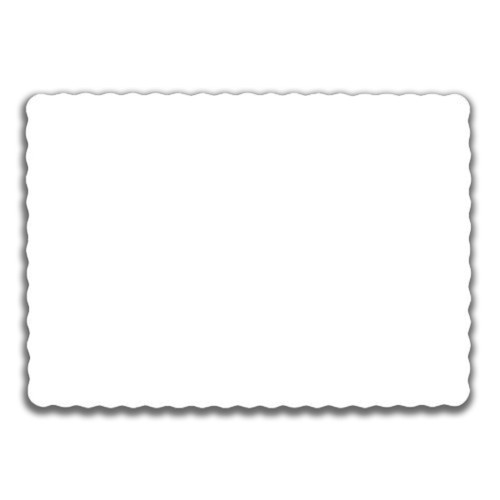 Table covers/food wrap and placemats Embossed & scalloped placemat White - 10 x 1.16 (461618)