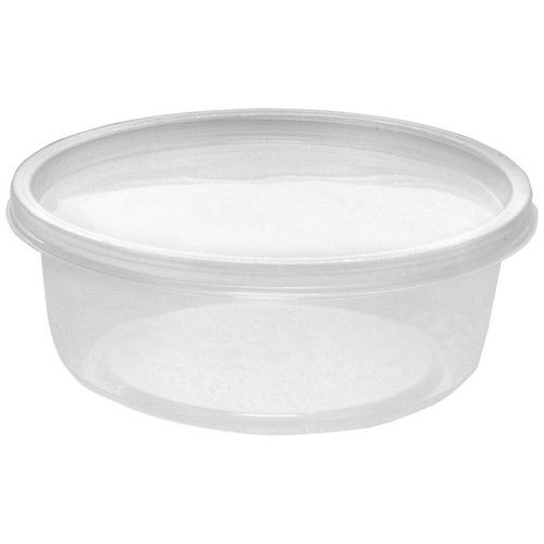 Pro-Kal 8 oz. Polypropylene Round Deli Containers and Lids Combo Pack, Clear, 250 ct.
