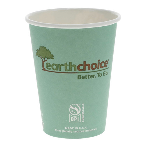 EarthChoice 12 oz. Compostable Paperboard Hot Drink Cup, Teal, 1,000 ct.