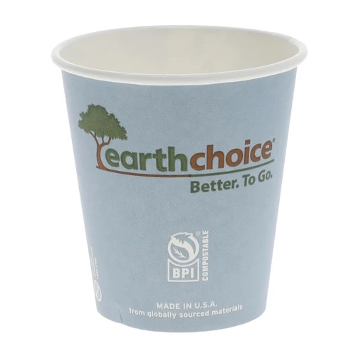EarthChoice 10 oz. Compostable Paperboard Hot Drink Cup, Blue, 1,000 ct.